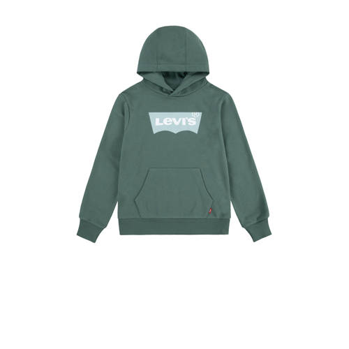 Levi's Kids hoodie BATWING met logo donkergroen Sweater Logo