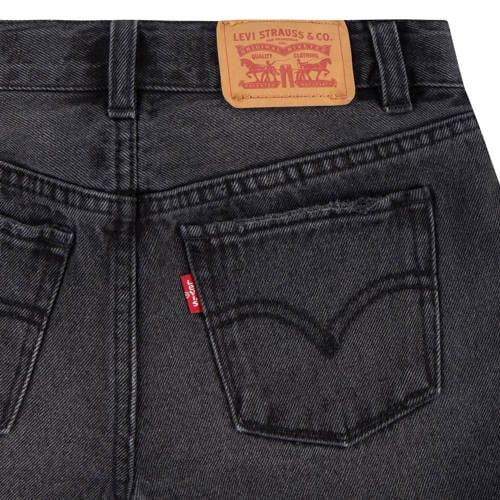 Levis Levi's Kids mom denim short yonder w o destruction Korte broek Grijs Effen 116
