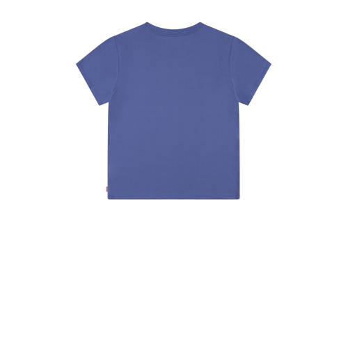 Levis Levi's Kids T-shirt BATWING met logo helderblauw Meisjes Biologisch katoen Ronde hals 116