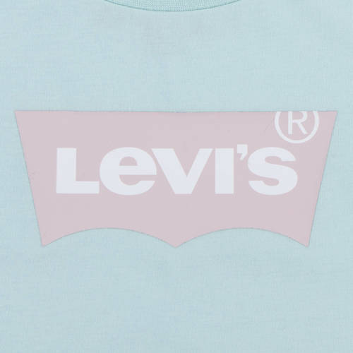 Levis Levi's Kids T-shirt BATWING met logo lichtblauw Meisjes Katoen Ronde hals 116
