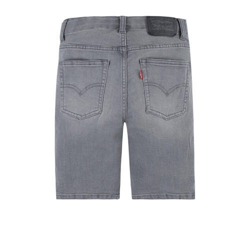 Levis Levi's Kids slim fit denim short graphite pencil Korte broek Grijs Jongens Stretchdenim 116