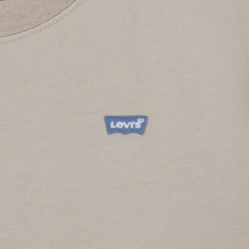 Levis Levi's Kids T-shirt lichtzand Bruin Jongens Katoen Ronde hals Effen 116