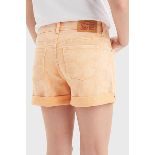 Levis Levi's Kids mom denim short coral sands Korte broek Oranje Meisjes Stretchdenim 128