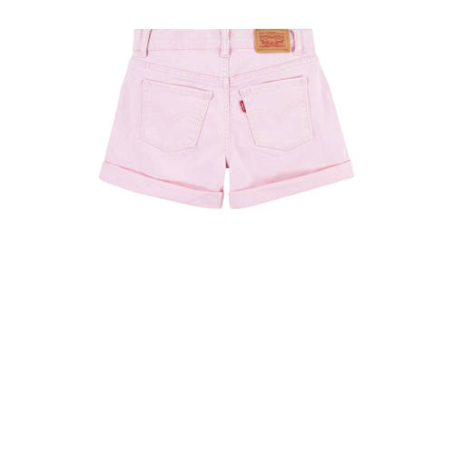 Levis Levi's Kids mom denim short chalk pink Korte broek Roze Meisjes Stretchdenim 116