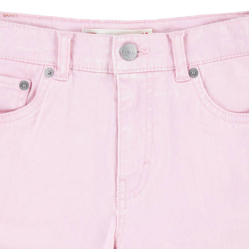 Levis Levi's Kids mom denim short chalk pink Korte broek Roze Meisjes Stretchdenim 128