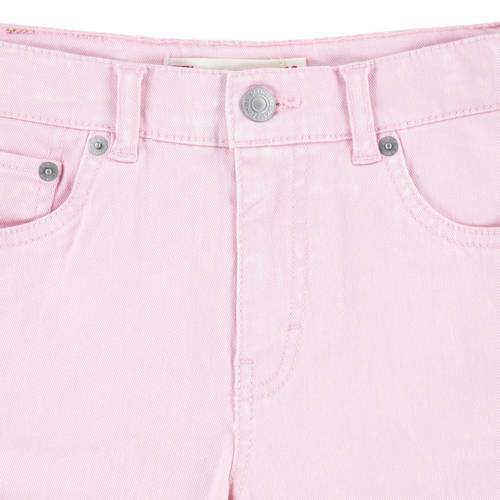 Levis Levi's Kids mom denim short chalk pink Korte broek Roze Meisjes Stretchdenim 116