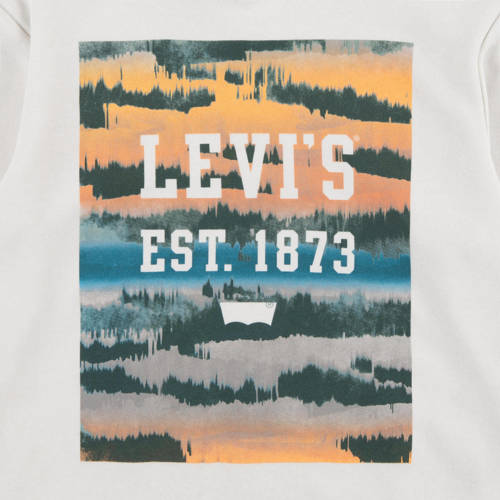 Levis Levi's Kids hoodie met printopdruk beige multi Sweater Printopdruk 116