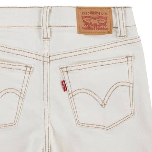 Levis Levi's Kids wide leg jeans offwhite Ecru Meisjes Stretchkatoen Effen 116