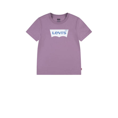Levi's Kids T-shirt BATWING met logo lichtpaars Jongens Katoen Ronde hals