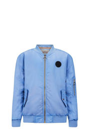 thumbnail: Blauwe meisjes Retour Jeans bomberjack zomer Dita van polyamide met effen, lange mouwen, ronde hals, ritssluiting en geribde boorden