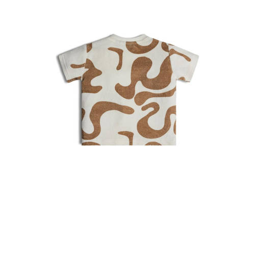 Retour Jeans Retour Mini badstof T-shirt Camiel met all over print zand ecru Beige All over print 104