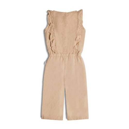 Retour Jeans Retour Mini jumpsuit Trixie lichtzand Beige Meisjes Katoen Ronde hals Effen 80