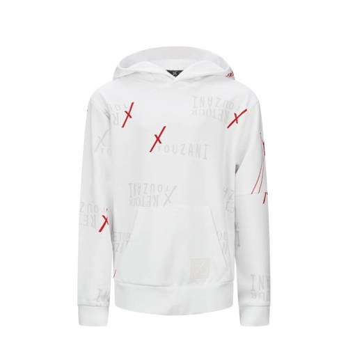 Retour X Touzani hoodie Hop met all over print wit/rood Sweater All over print