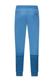 thumbnail: Blauwe jongens Retour X Touzani slim fit joggingbroek Ditch van polyester met elastische tailleband met koord en meerkleurige print