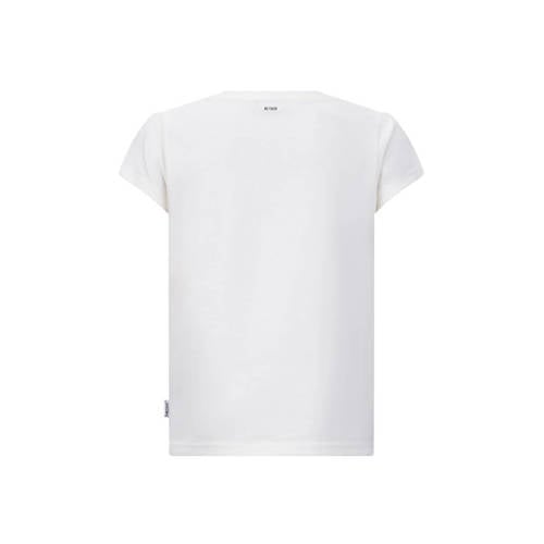 Retour Jeans T-shirt Grazia met printopdruk wit Meisjes Katoen Ronde hals 122 128