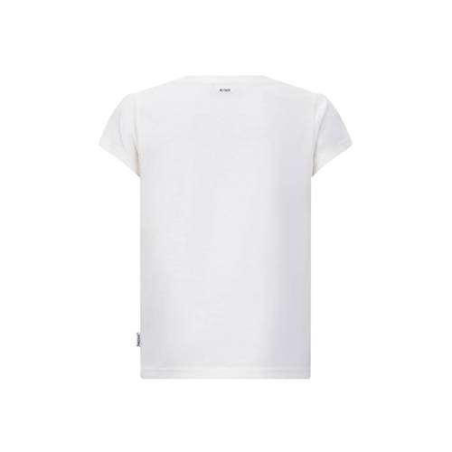 Retour Jeans T-shirt Grazia met printopdruk wit Meisjes Katoen Ronde hals 116