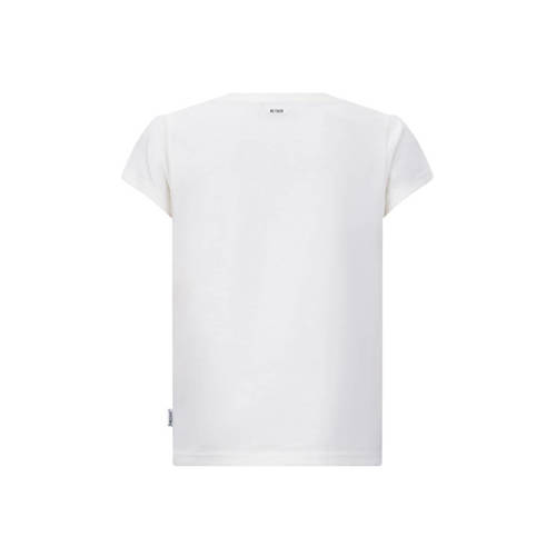 Retour Jeans T-shirt Grazia met printopdruk wit Meisjes Biologisch katoen Ronde hals 116