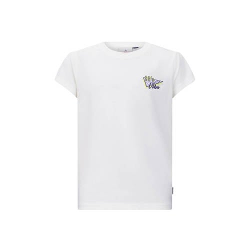 Retour Jeans T-shirt Grazia met printopdruk wit Meisjes Biologisch katoen Ronde hals