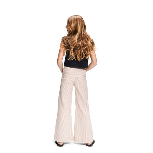 Retour Jeans wide leg broek Cindy beige Meisjes Katoen Effen 116