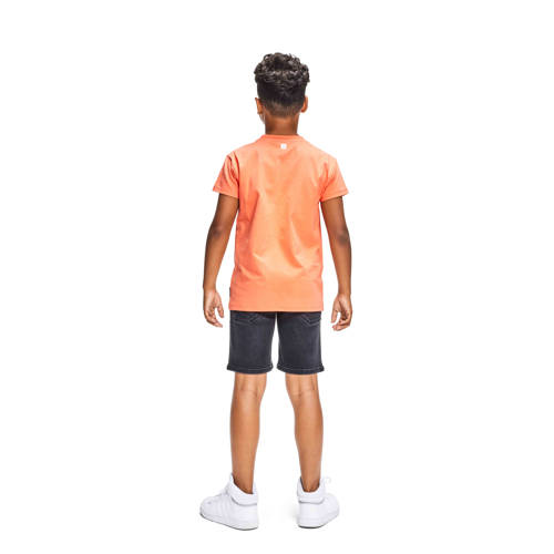 Retour Jeans T-shirt Rico oranje Jongens Katoen Ronde hals Meerkleurig 116
