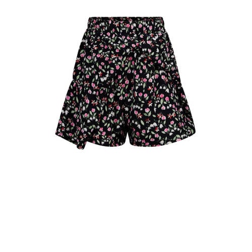 Retour Jeans gebloemde skort Gitta zwart roze Rok Meisjes Polyester Bloemen 146 152