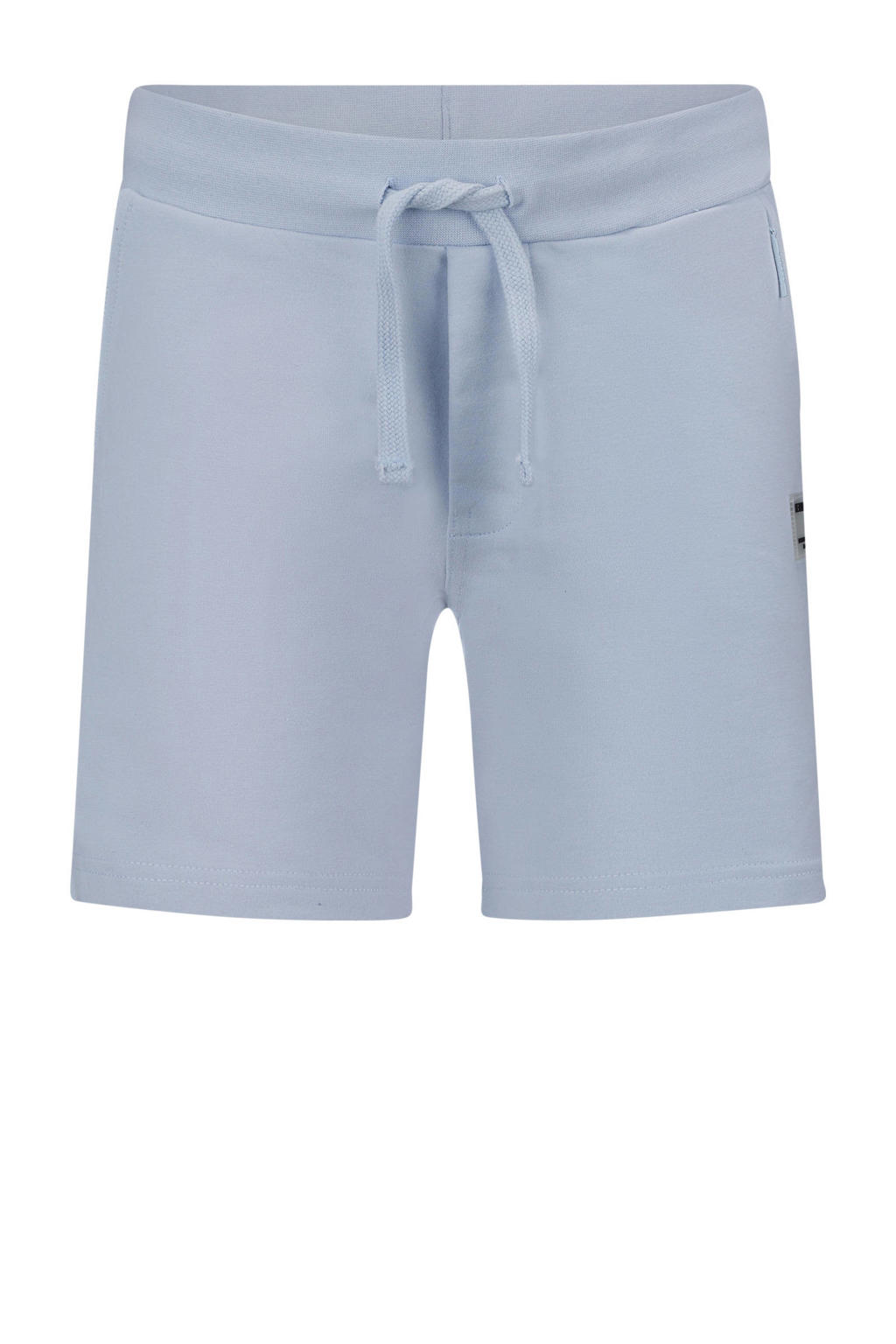 Blauwe jongens Retour Jeans sweatshort Maxim met elastische tailleband met koord en effen