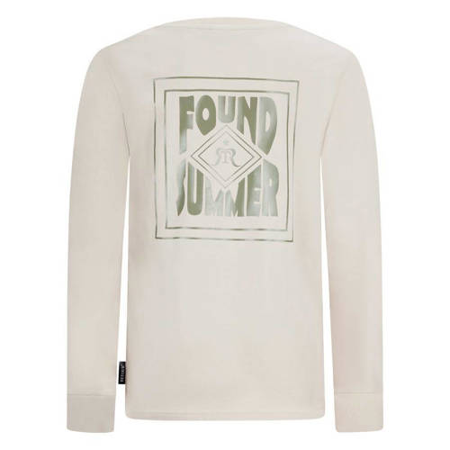 Retour Jeans longsleeve Jilles met backprint beige Jongens Katoen Ronde hals 116