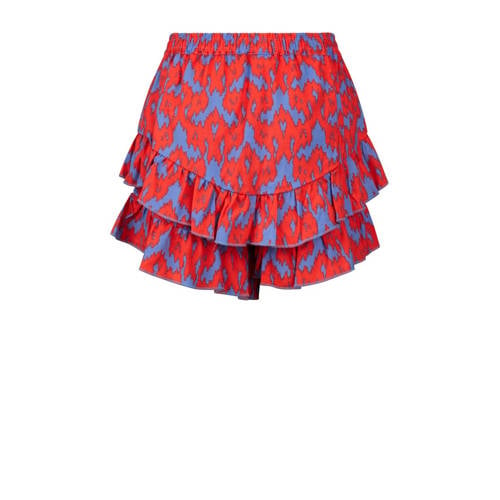 Retour Jeans skort Isabel met all over print en volant paars rood Rok Meisjes Viscose 116