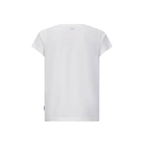 Retour Jeans T-shirt Lola met printopdruk wit Meisjes Biologisch katoen Ronde hals 116