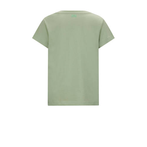 Retour Jeans T-shirt Seth groen Jongens Biologisch katoen Ronde hals Effen 116