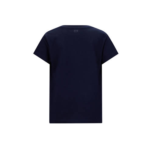 Retour Jeans T-shirt Seth blauw Jongens Biologisch katoen Ronde hals Effen 116