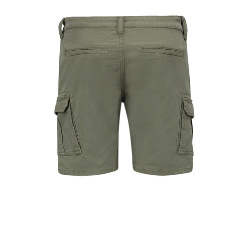 Retour Jeans regular fit cargo short Rocko mosgroen Korte broek Jongens Stretchkatoen 122 128