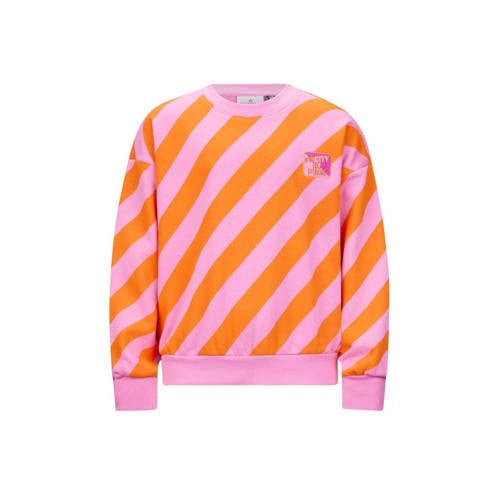 Retour Jeans gestreepte sweater Vivian oranje/roze Streep