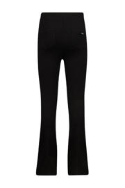 thumbnail: Zwarte meisjes Retour Jeans flared broek Norah van stretchkatoen met elastische tailleband en effen
