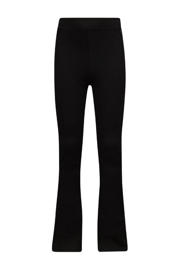 thumbnail: Zwarte meisjes Retour Jeans flared broek Norah van stretchkatoen met elastische tailleband en effen