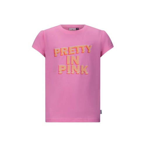 Retour Jeans T-shirt Wendy met printopdruk roze Meisjes Biologisch katoen Ronde hals