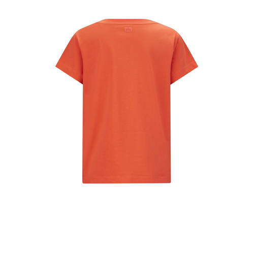 Retour Jeans T-shirt Seth oranje Jongens Biologisch katoen Ronde hals Effen 116