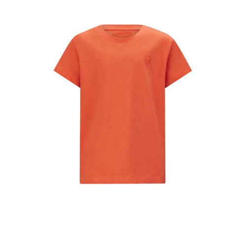 Retour Jeans T-shirt Seth oranje Jongens Biologisch katoen Ronde hals Effen