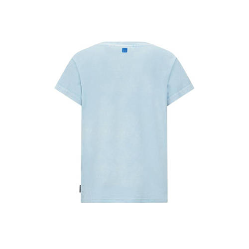Retour Jeans T-shirt Zack met printopdruk lichtblauw Jongens Katoen Ronde hals 116