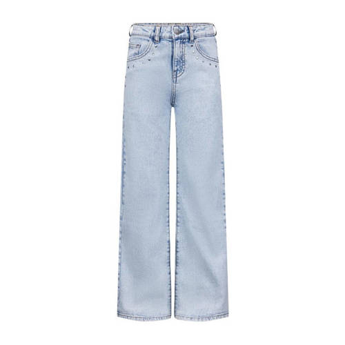 Retour Jeans high waist wide leg jeans Gigi bleached blue denim Blauw Meisjes Stretchdenim