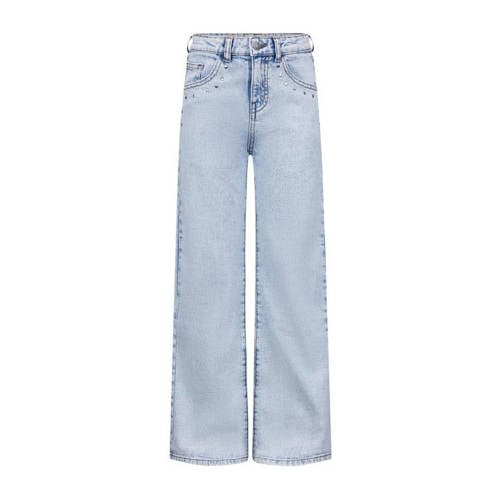 Retour Jeans high waist wide leg jeans Gigi bleached blue denim Blauw Meisjes Stretchdenim