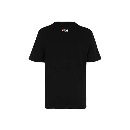 Fila T-shirt met logo zwart Jongens Meisjes Katoen Ronde hals Logo 98 104
