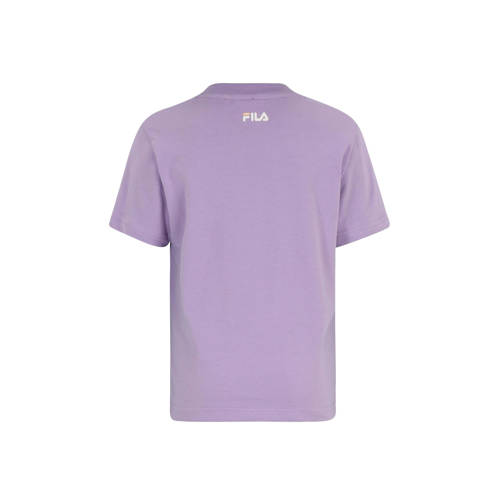 Fila T-shirt met logo violet Paars Katoen Ronde hals Logo 110 116