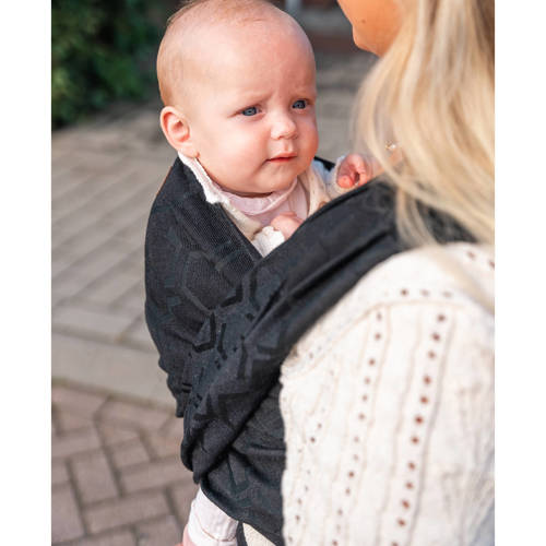 ByKay Draagdoek Woven Wrap Jacquard Black 6 Zwart | Draagdoek van