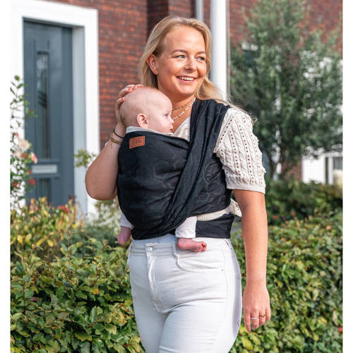 ByKay Draagdoek Woven Wrap Jacquard Black 6 Zwart | Draagdoek van