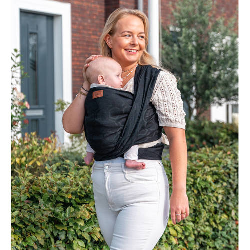 ByKay Draagdoek Woven Wrap Jacquard Black 7 Zwart | Draagdoek van
