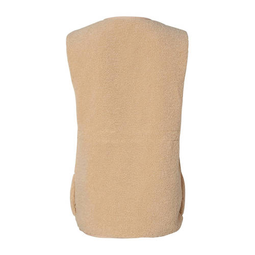 Noppies zwangerschapsgilet Indi beige Dames Teddy V-hals Effen XS