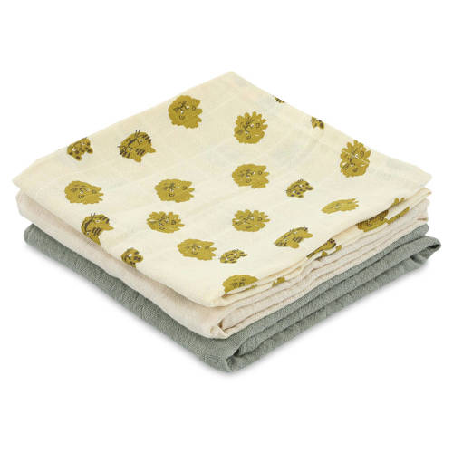 Trixie mousseline tetra doek - set van 3 Lucky Leopard Hydrofiele luiers Beige