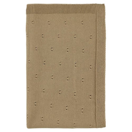 TRIXIE gebreide wiegdeken Sand Babydeken Beige Effen