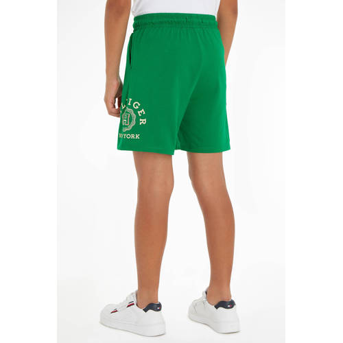 Tommy Hilfiger sweatshort groen Korte broek Jongens Katoen Effen 104